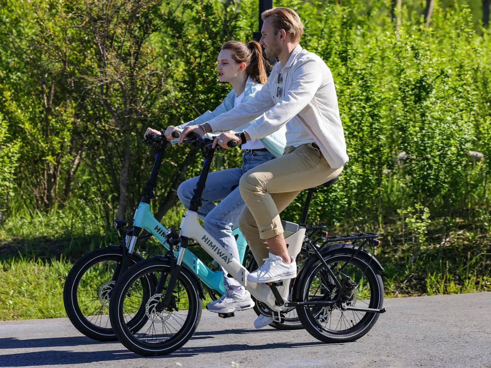 Himiway B3 Bici Elettrica Pieghevole Nera City 70 Miglia