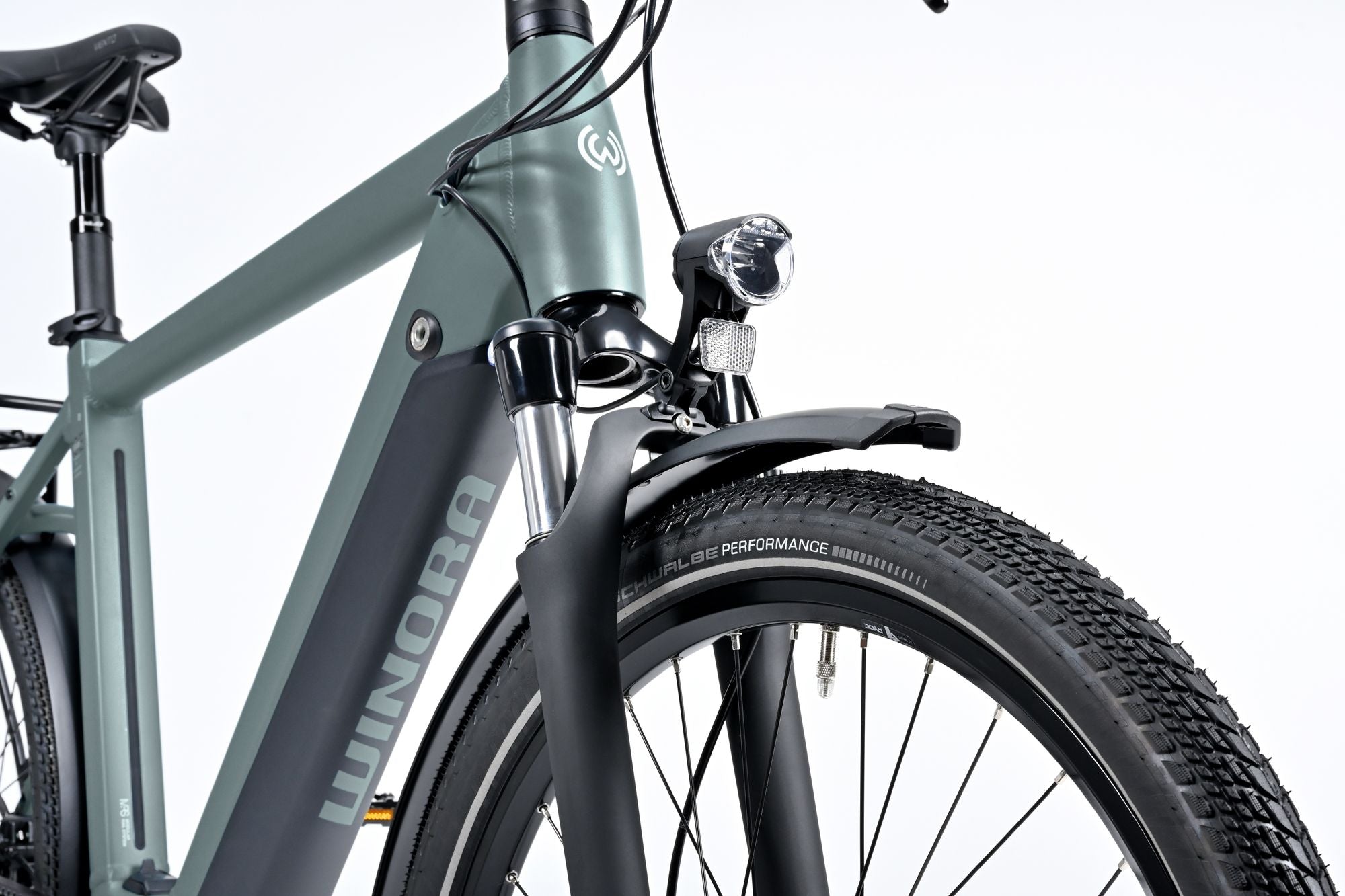 Winora Sinus R8E bici elettrica telaio alto grigio blu Bosch