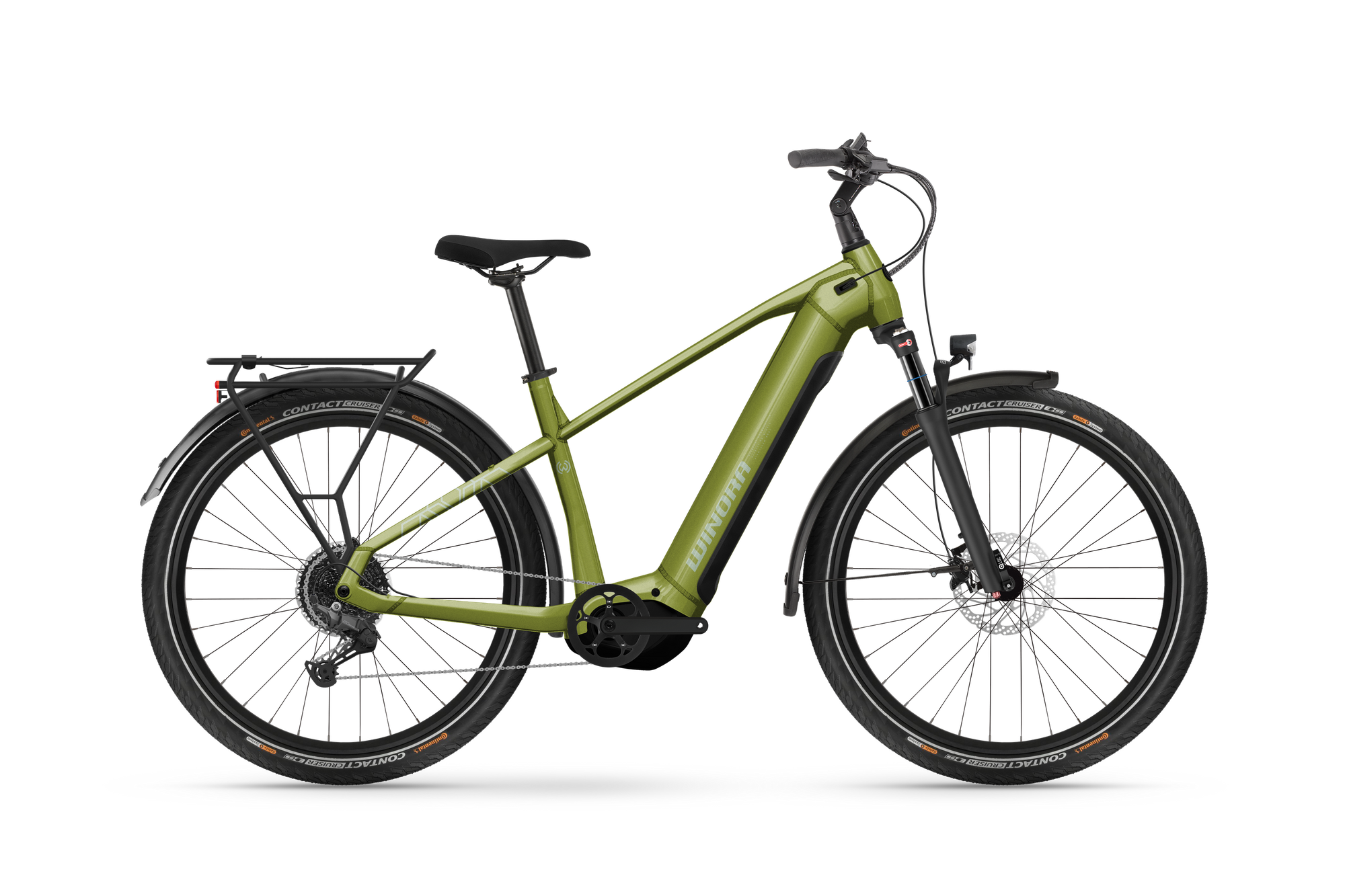 Winora Yucatan X10 bici elettrica telaio alto verde Yamaha