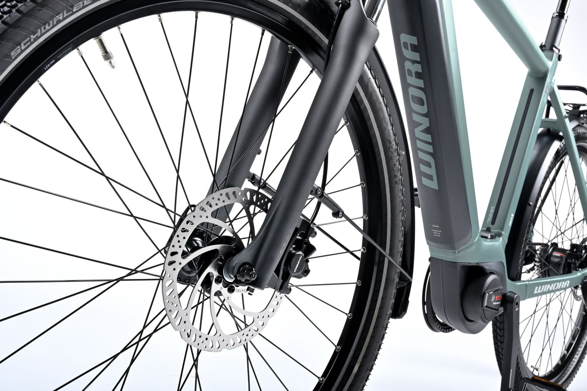 Winora Sinus R8Ef bici elettrica city cinghia telaio alto