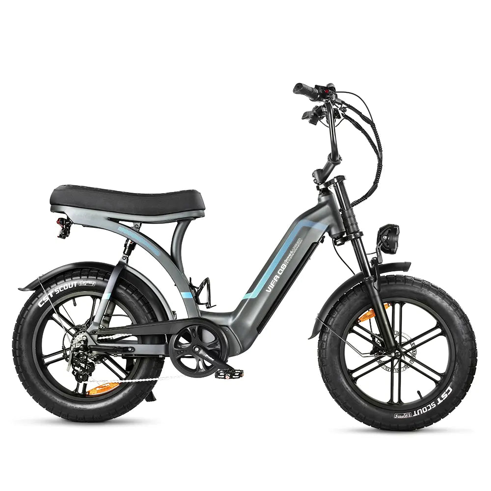OUXI Q8 750W Bici Elettrica Nera Fat Bike 48V 20Ah