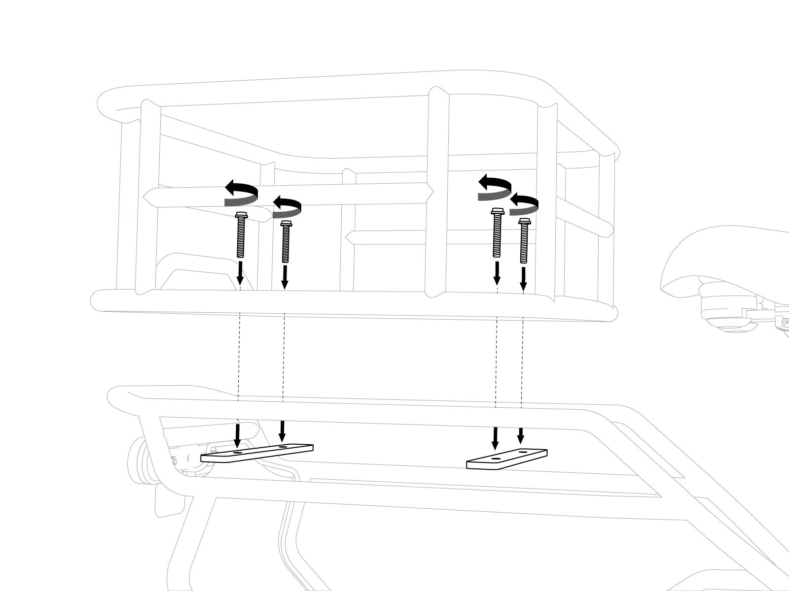 Himiway Racks Cestino Posteriore Bici Large Alluminio