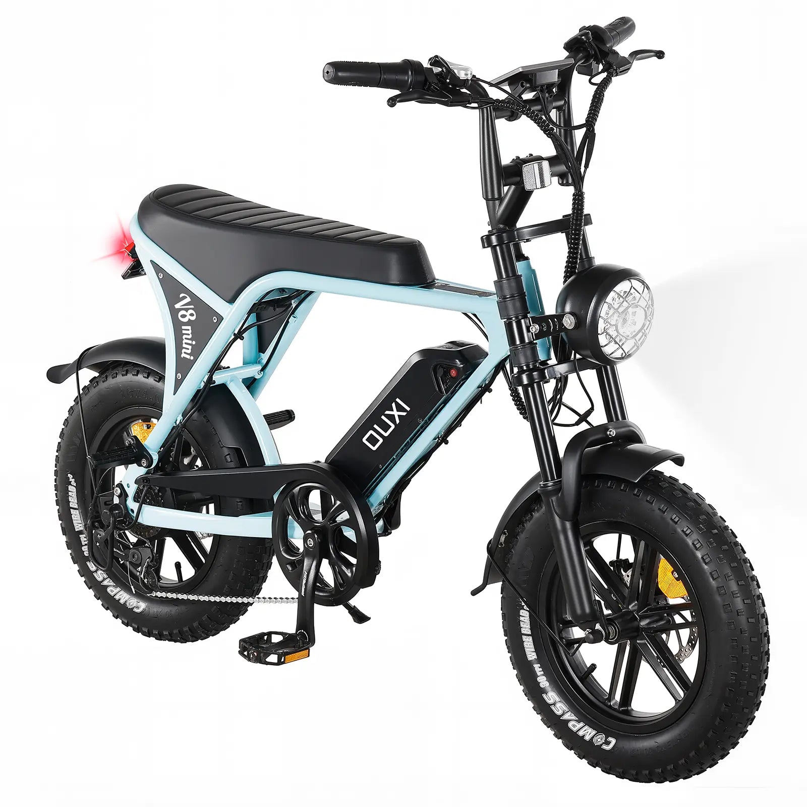 OUXI V8 Mini Fat Bike Elettrica 500W Nera 7 Marce
