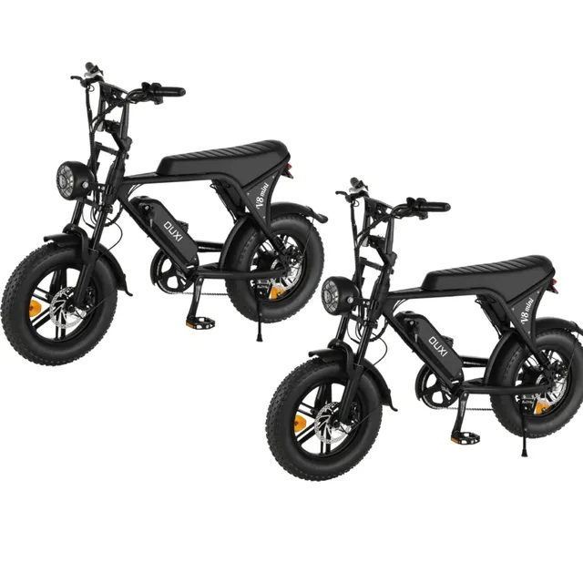 OUXI V8 Mini X2 Bici Elettrica Nera Fat 16x4.0