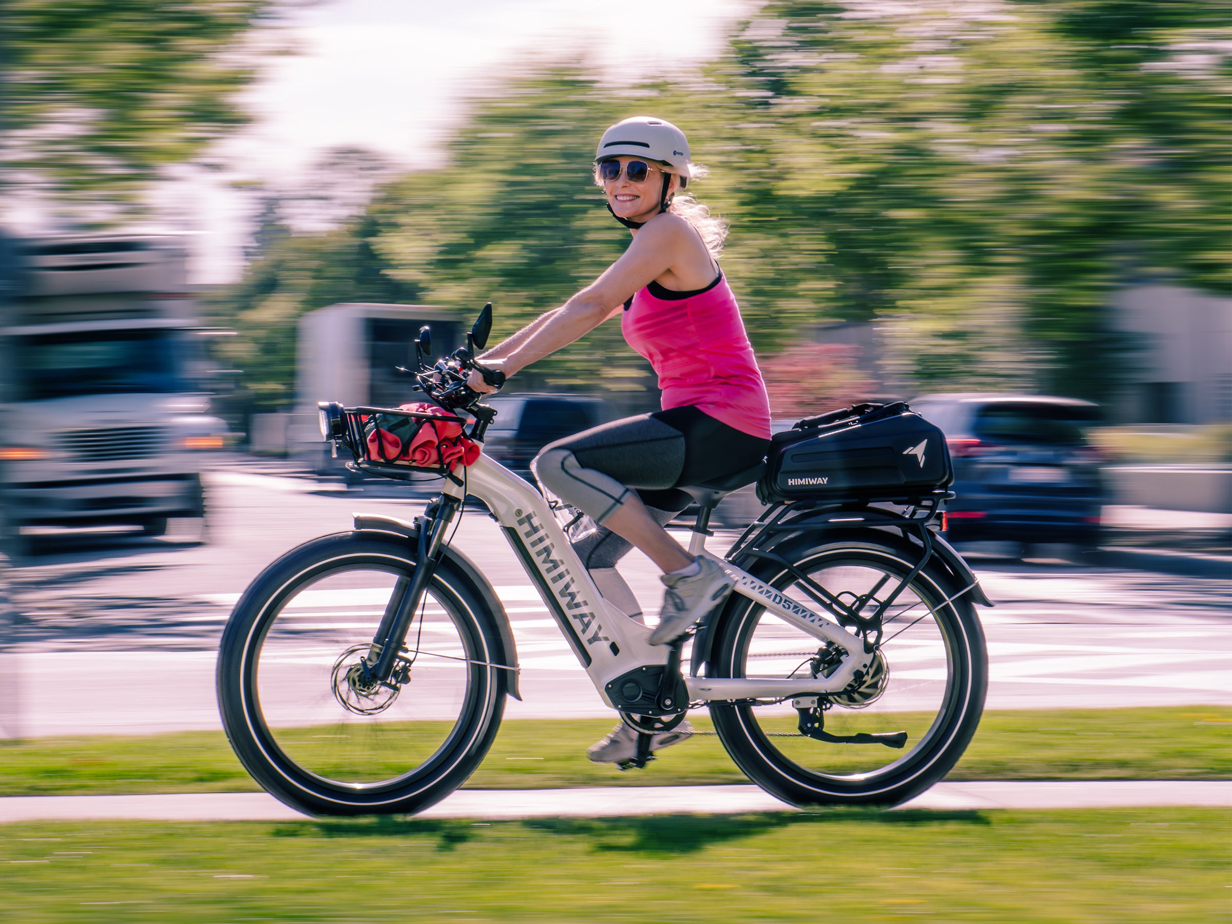 Himiway D Series D5 Zebra bici elettrica fat Verde 750W