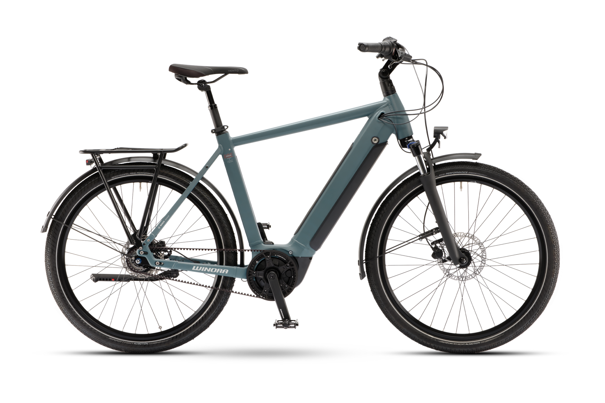 Winora Sinus R8Ef bici elettrica city cinghia telaio alto
