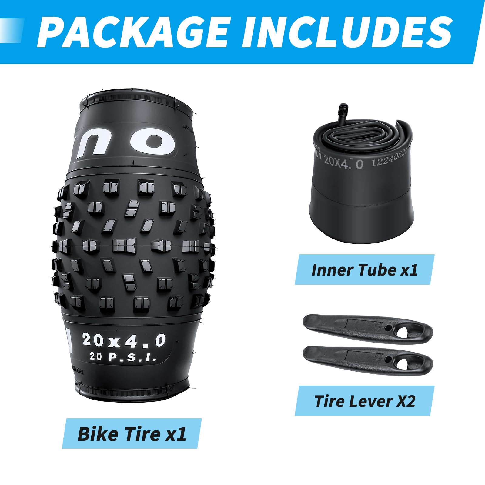 OUXI Camera d'Aria Fat Bike 20x4.0 E-Bike
