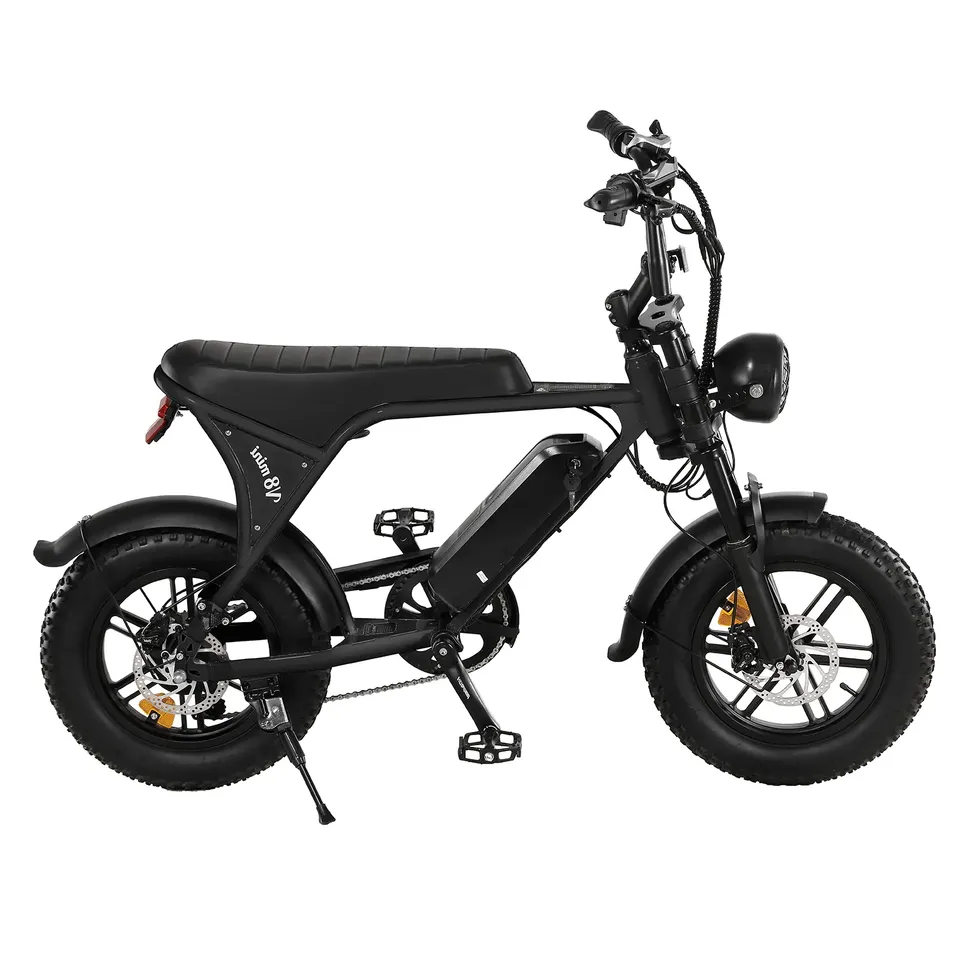 OUXI V8 Mini Fat Bike Elettrica 500W Nera 7 Marce