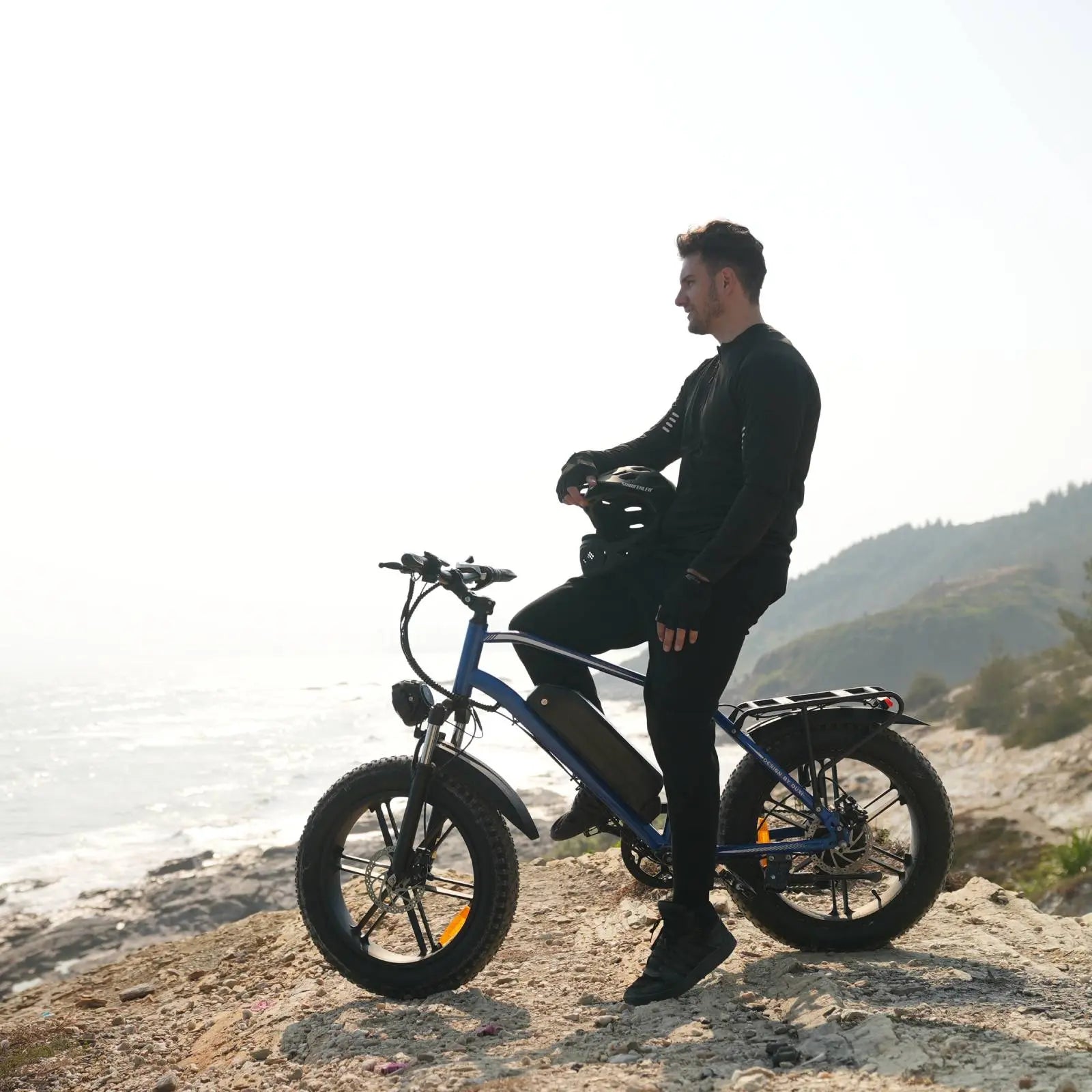 OUXI R7 Bici Elettrica Fat Bike 750W 48V 15Ah Nera