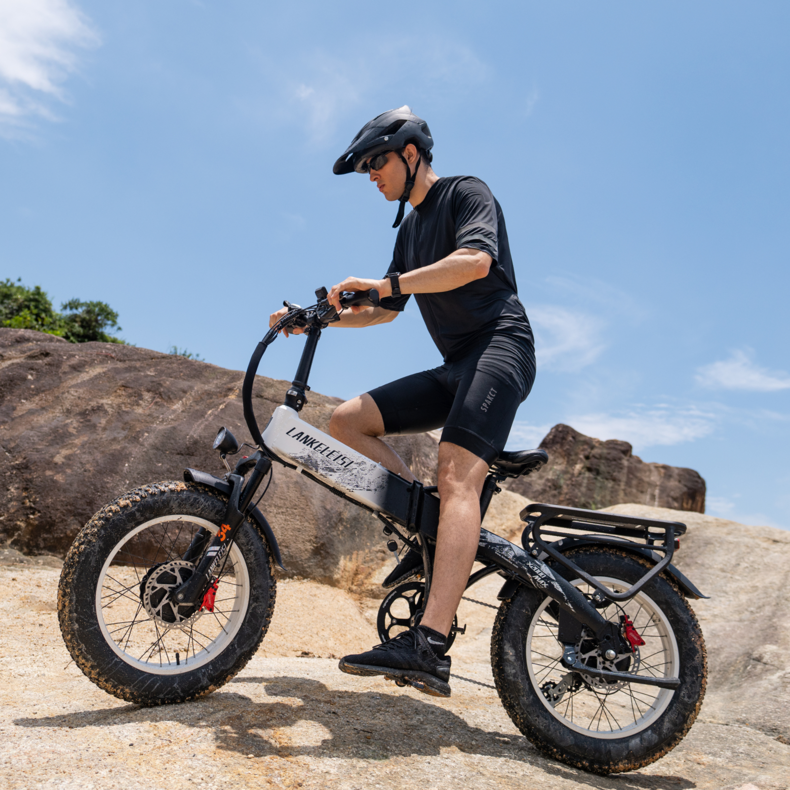 Lankeleisi X2000MAX bici elettrica fat bike 2x1000W arancione