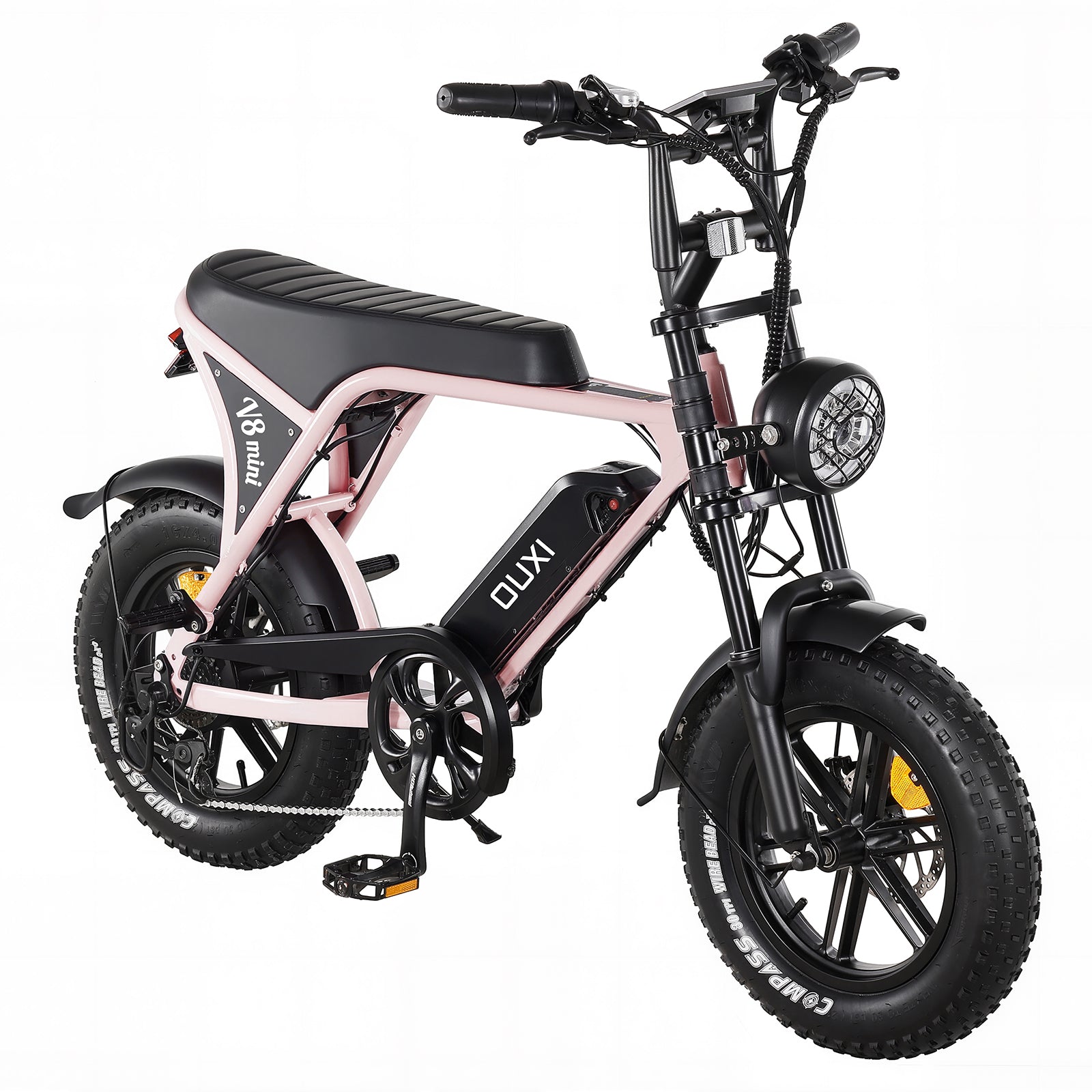 OUXI V8 Mini Fat Bike Elettrica 500W Nera 7 Marce