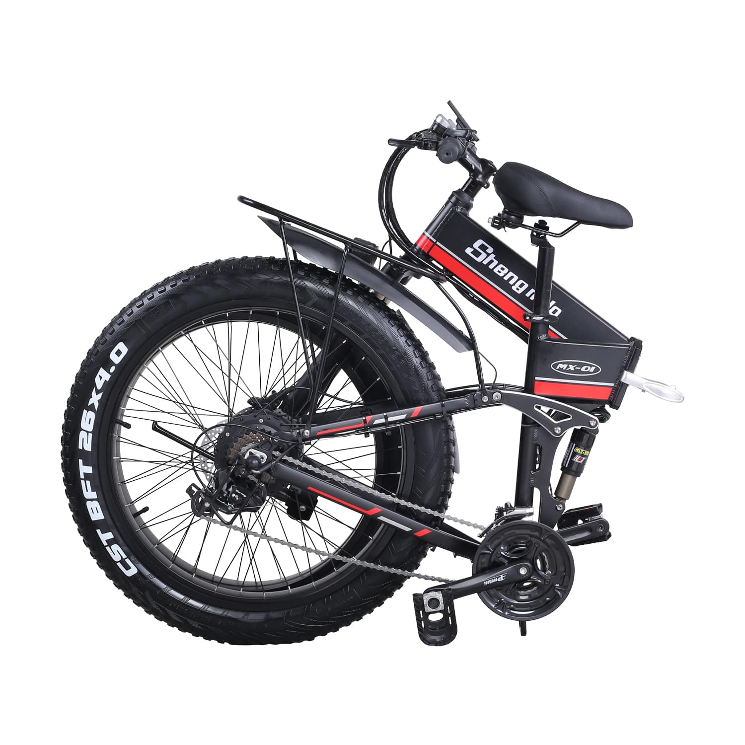 Shengmilo MX01 bici elettrica pieghevole nero rosso 48V