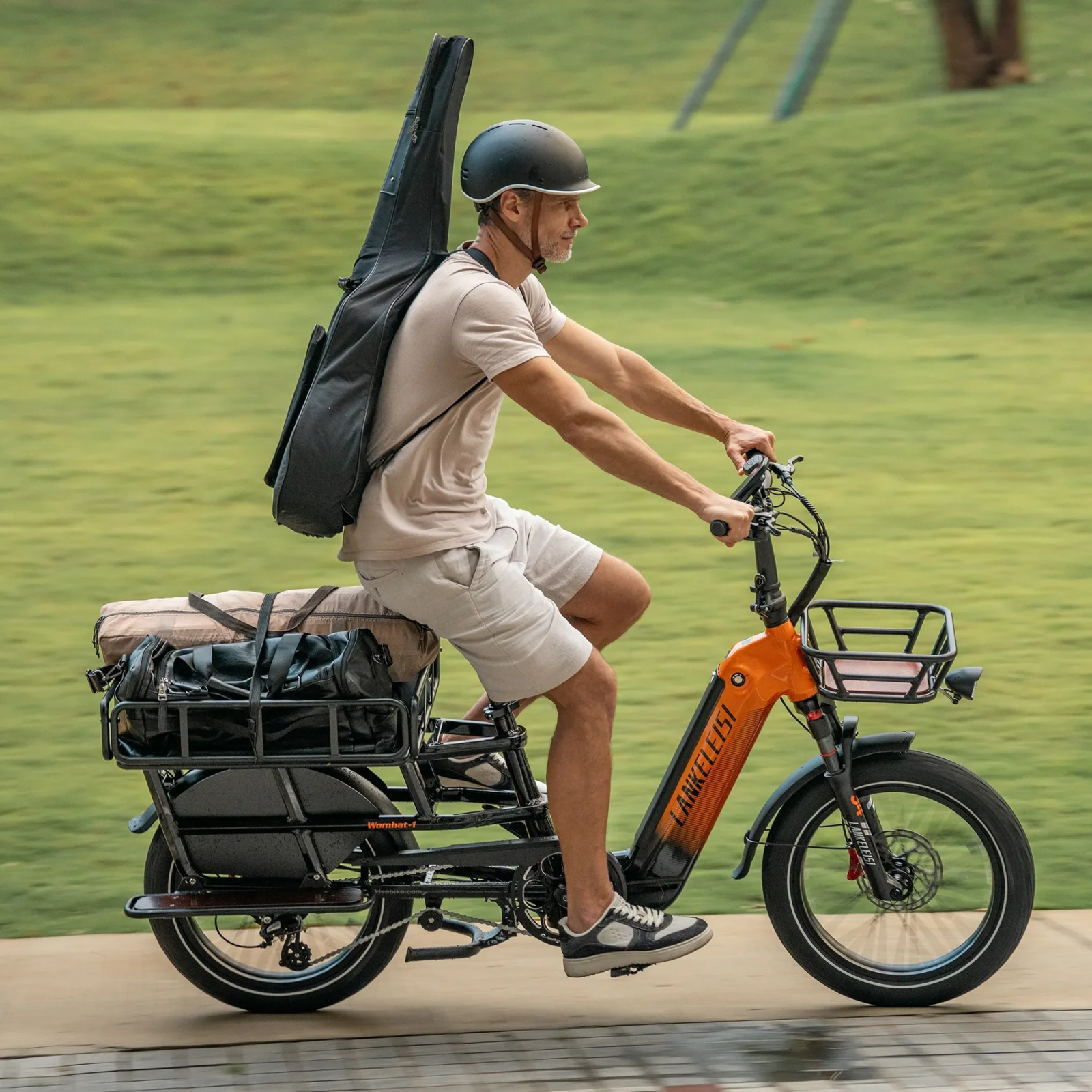 Lankeleisi Wombat-1 Bici Elettrica 250W Grigia Fat Bike