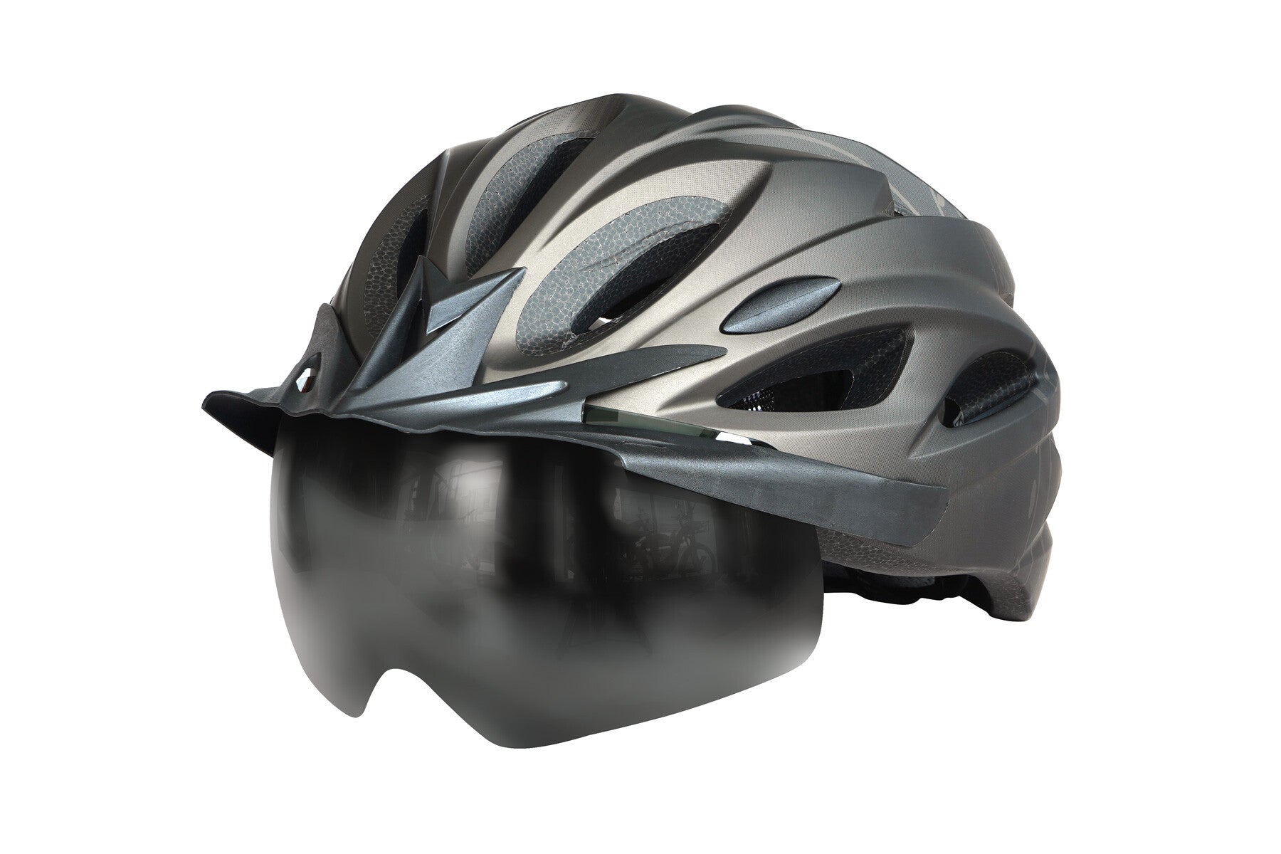 Himiway Casco bici adulto con visiera luce LED 57-61 cm