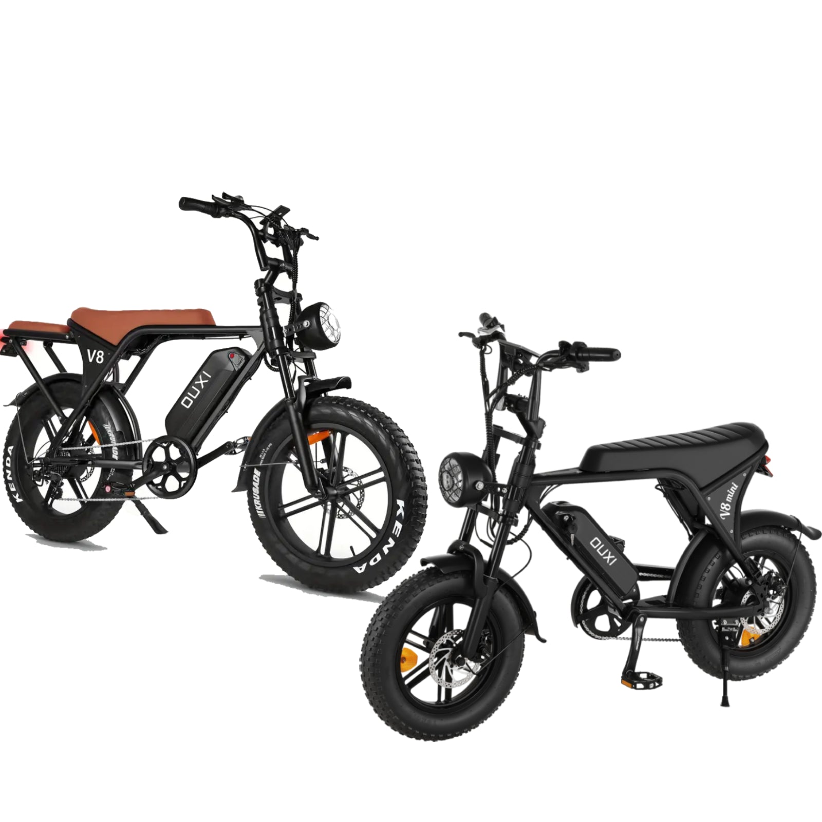 OUXI V8 Series V8+V8Mini Bici Elettrica Nero Blu Fat Bike