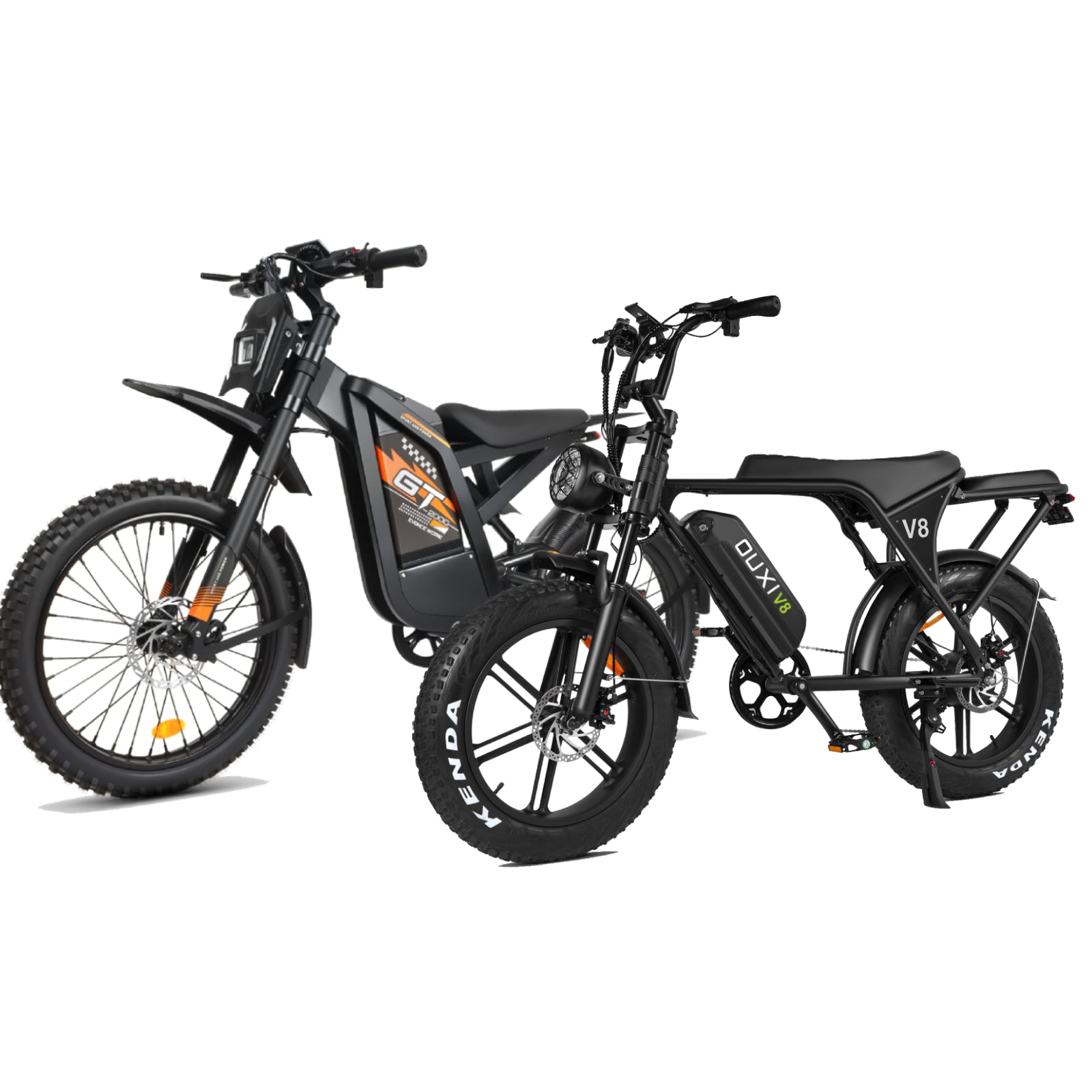 OUXI V8 GT2000 Fat Bike Elettrica Nero Argento Off-Road