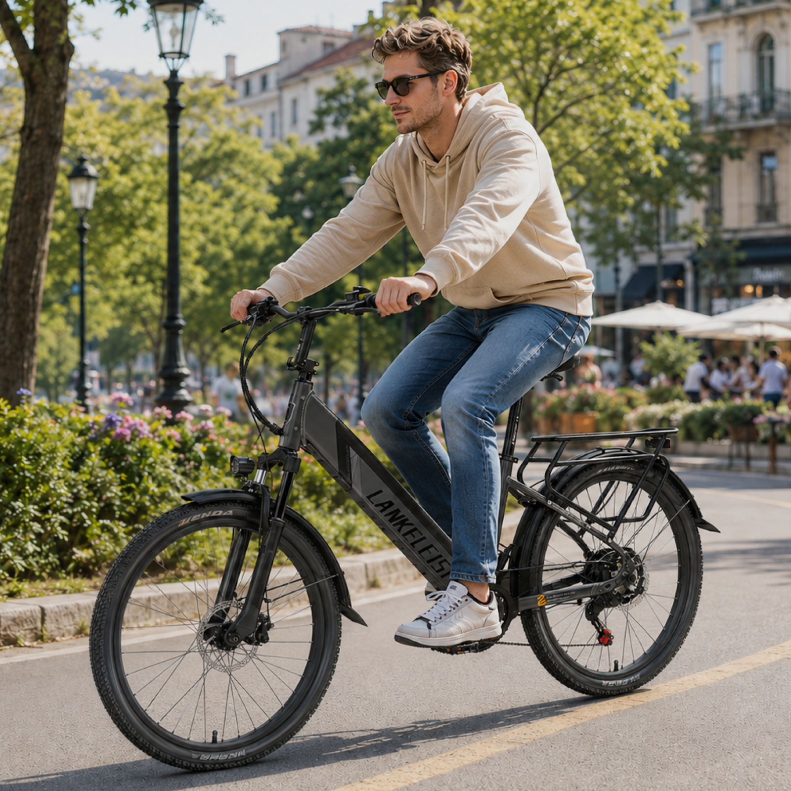 Lankeleisi ES500PRO bici elettrica Red 250W telaio city fat bike