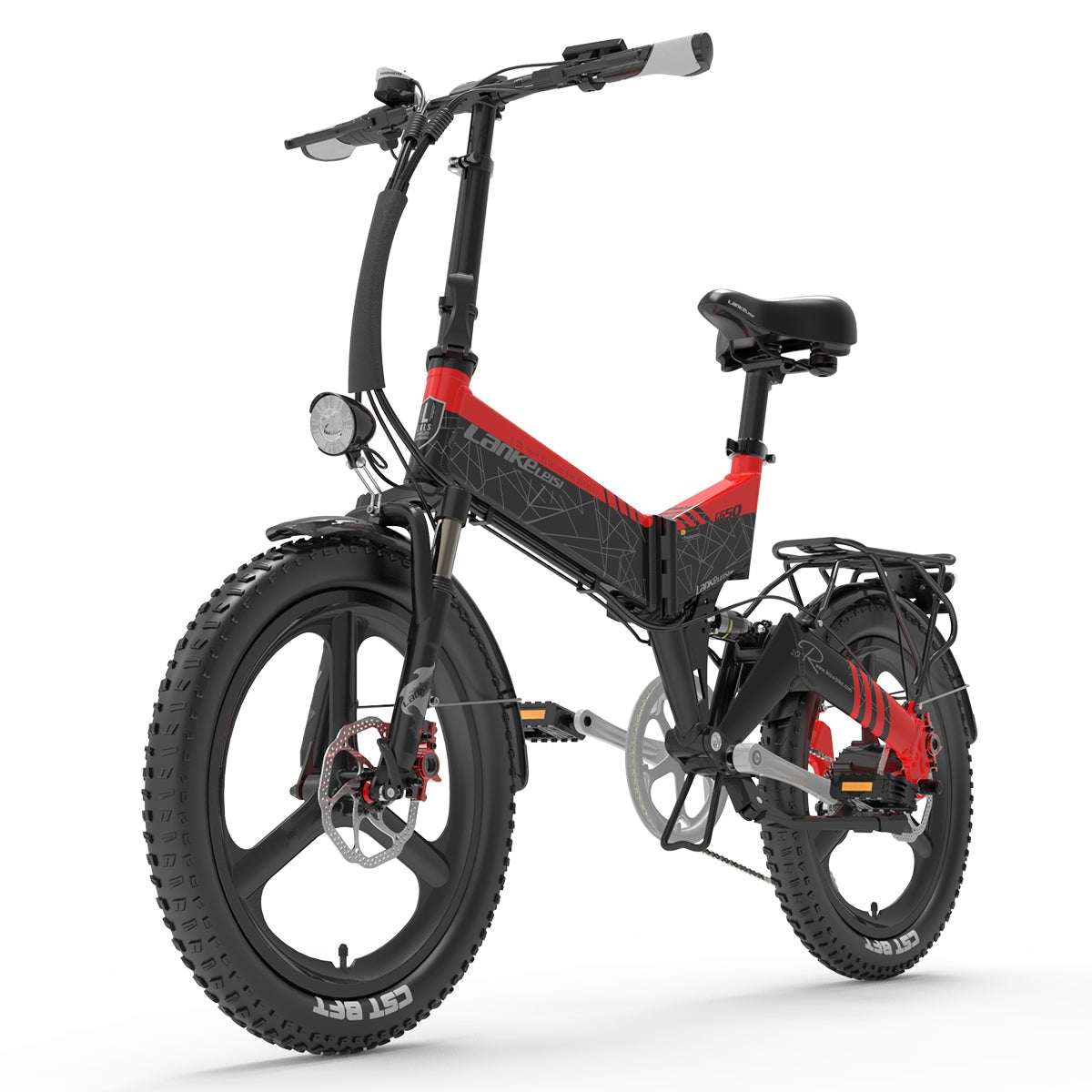 Lankeleisi G650 bici elettrica Red 250W fat bike telaio trekking