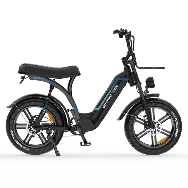 OUXI Q8 750W Bici Elettrica Nera Fat Bike 48V 20Ah