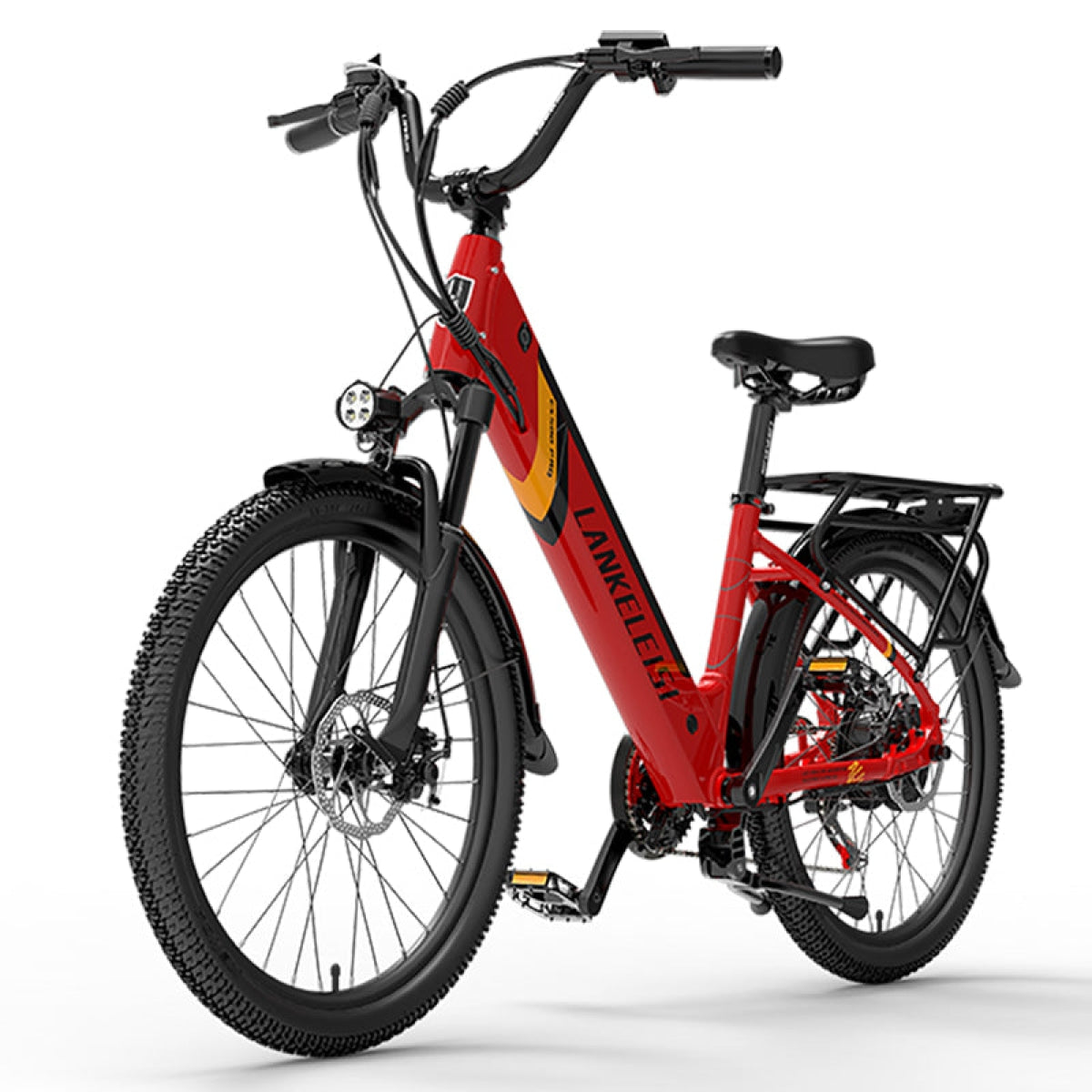 Lankeleisi ES500PRO bici elettrica Red 250W telaio city fat bike