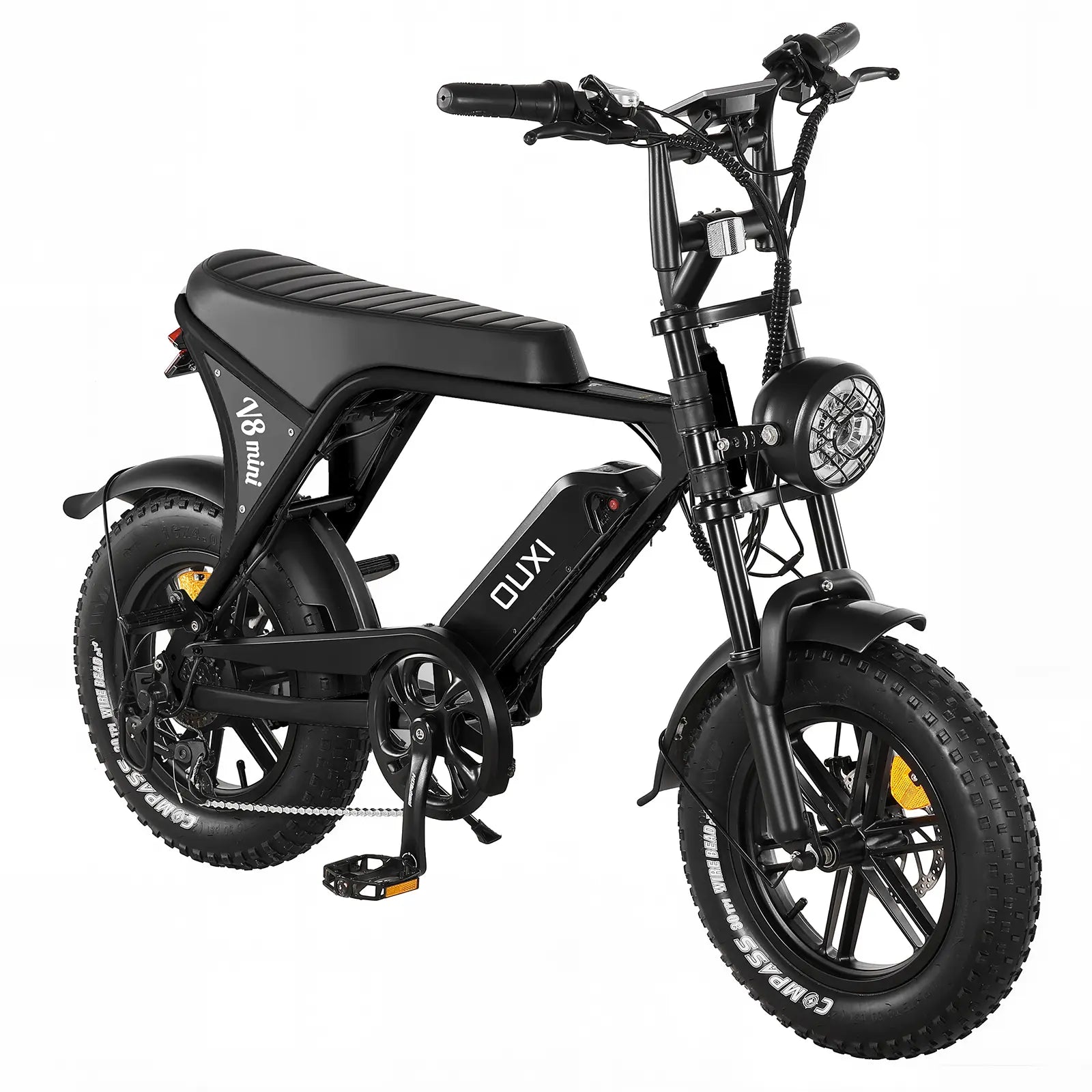 OUXI V8 Mini Fat Bike Elettrica 500W Nera 7 Marce
