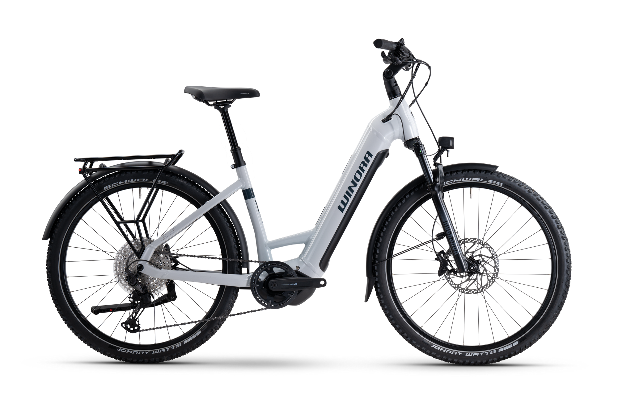 Winora Yucatan X12 Pro ebike telaio trekking 720Wh fumo