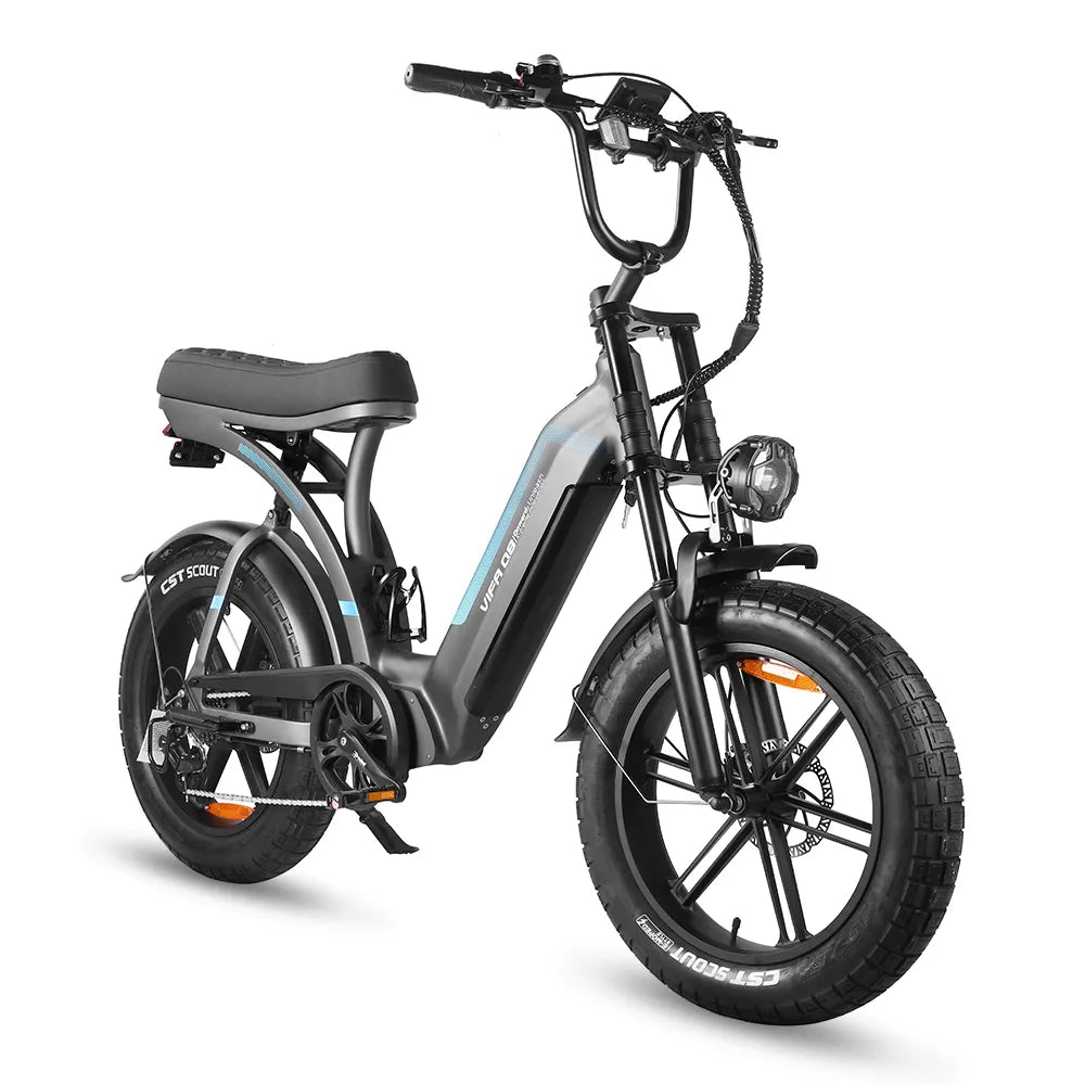 OUXI Q8 750W Bici Elettrica Nera Fat Bike 48V 20Ah