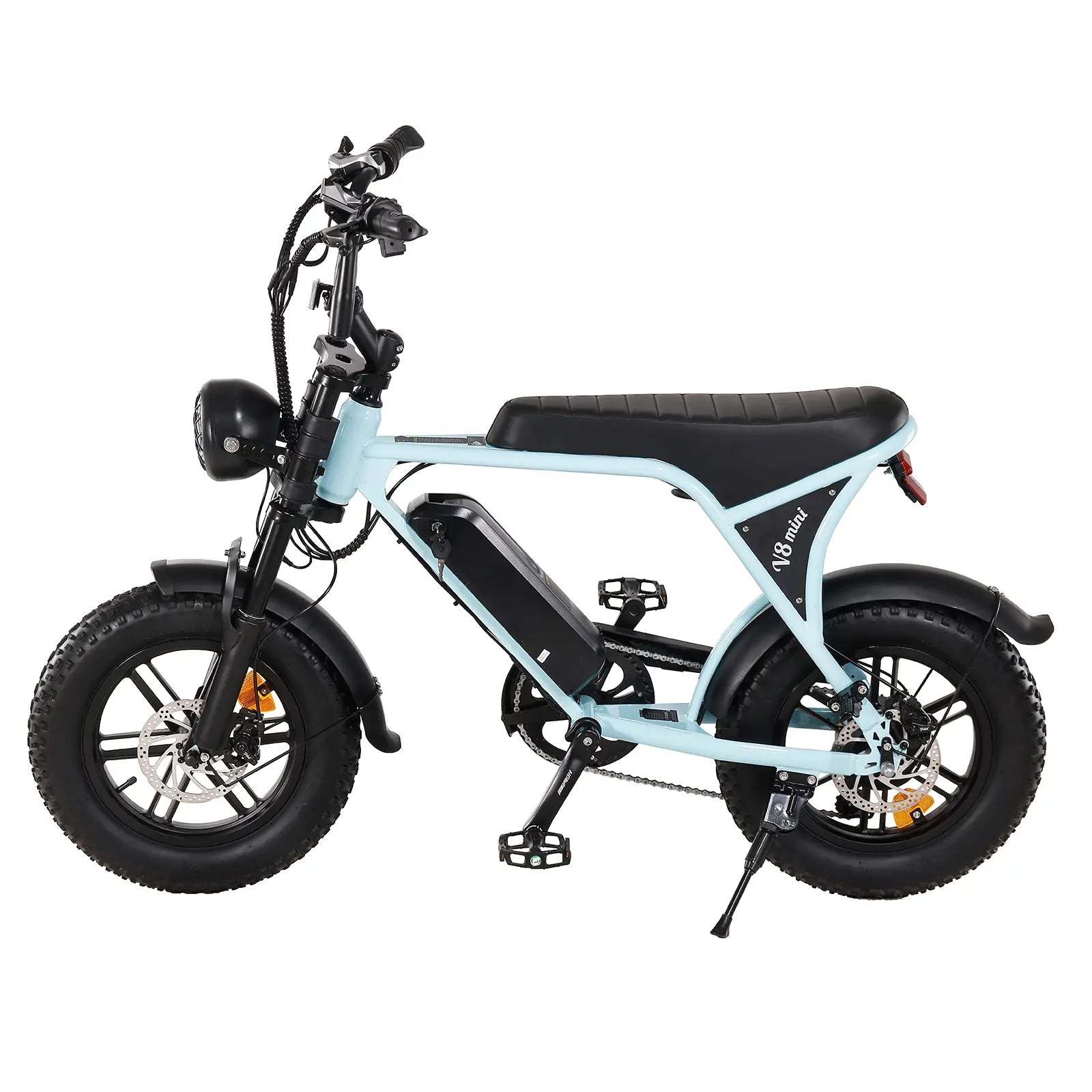 OUXI V8 Mini Fat Bike Elettrica 500W Nera 7 Marce