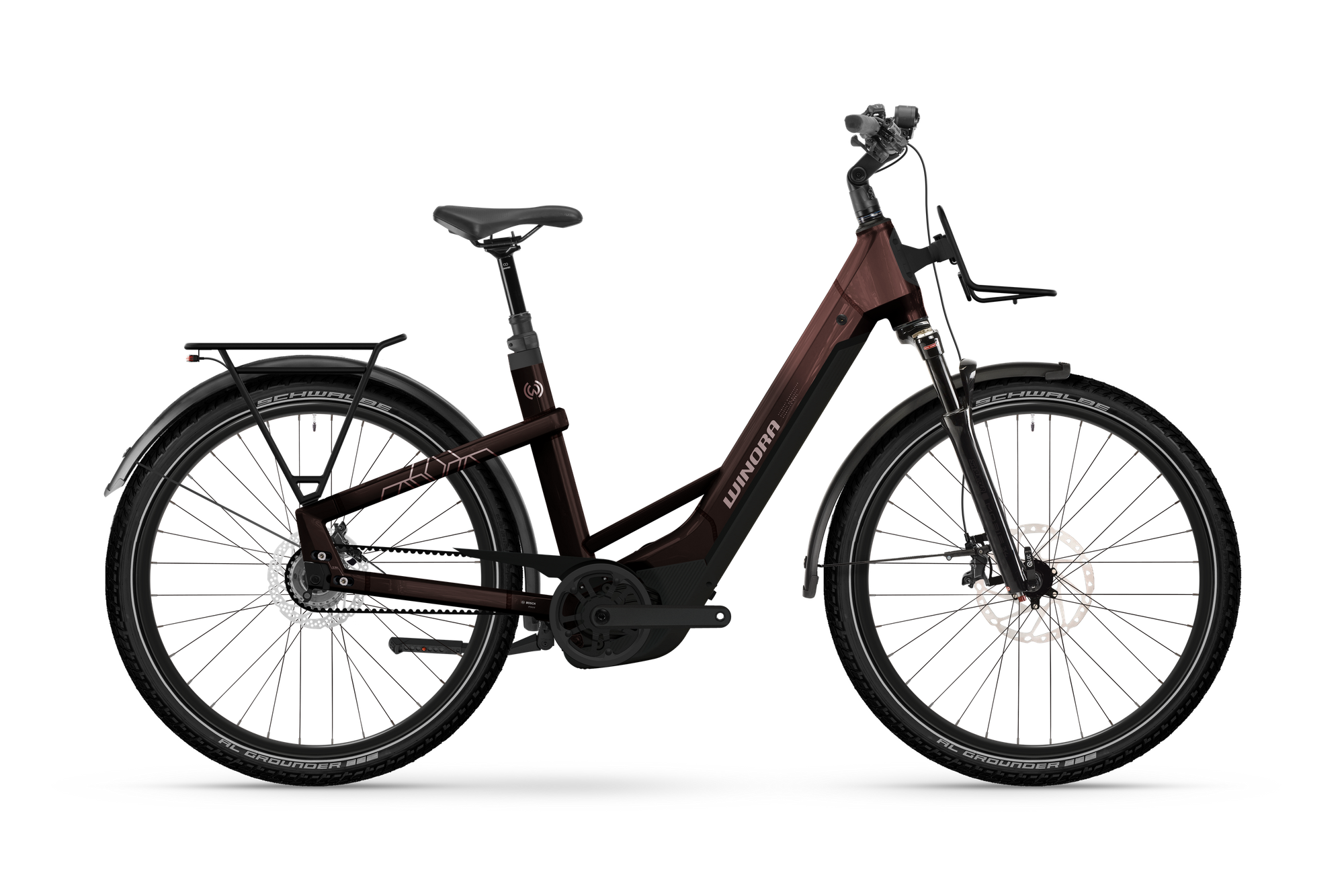 Winora Yakun R5 bici elettrica telaio alto rossa 600Wh