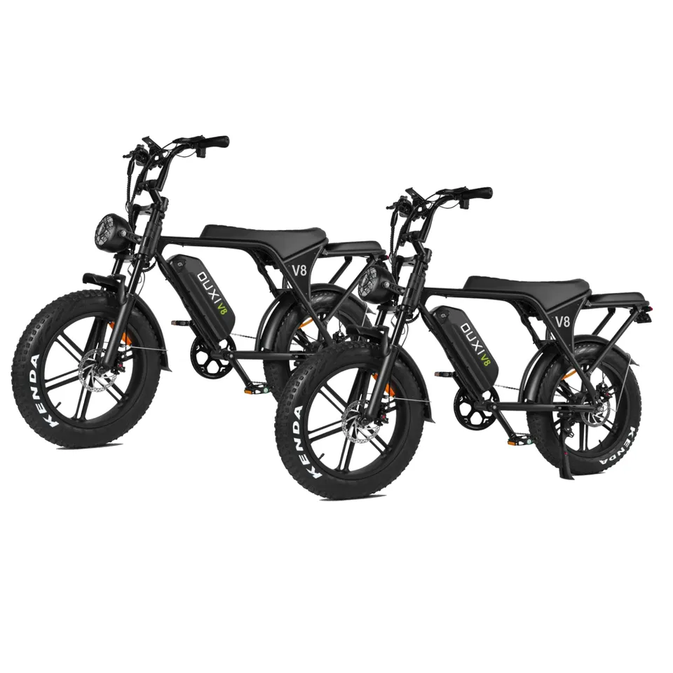 OUXI V8 X2 Bici Elettrica Retro Fat Nera