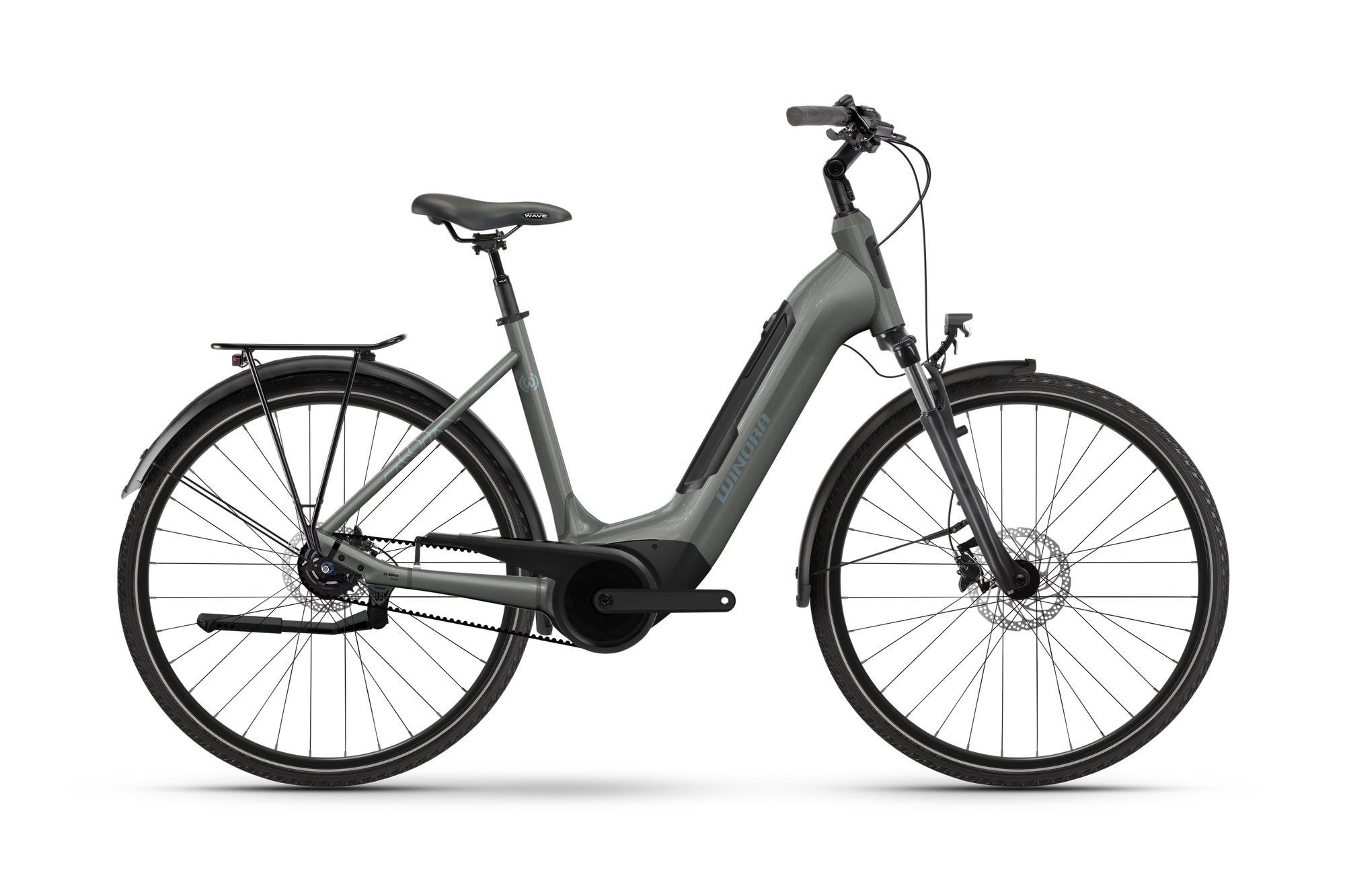 Winora Tria R8 bici elettrica cinghia telaio basso