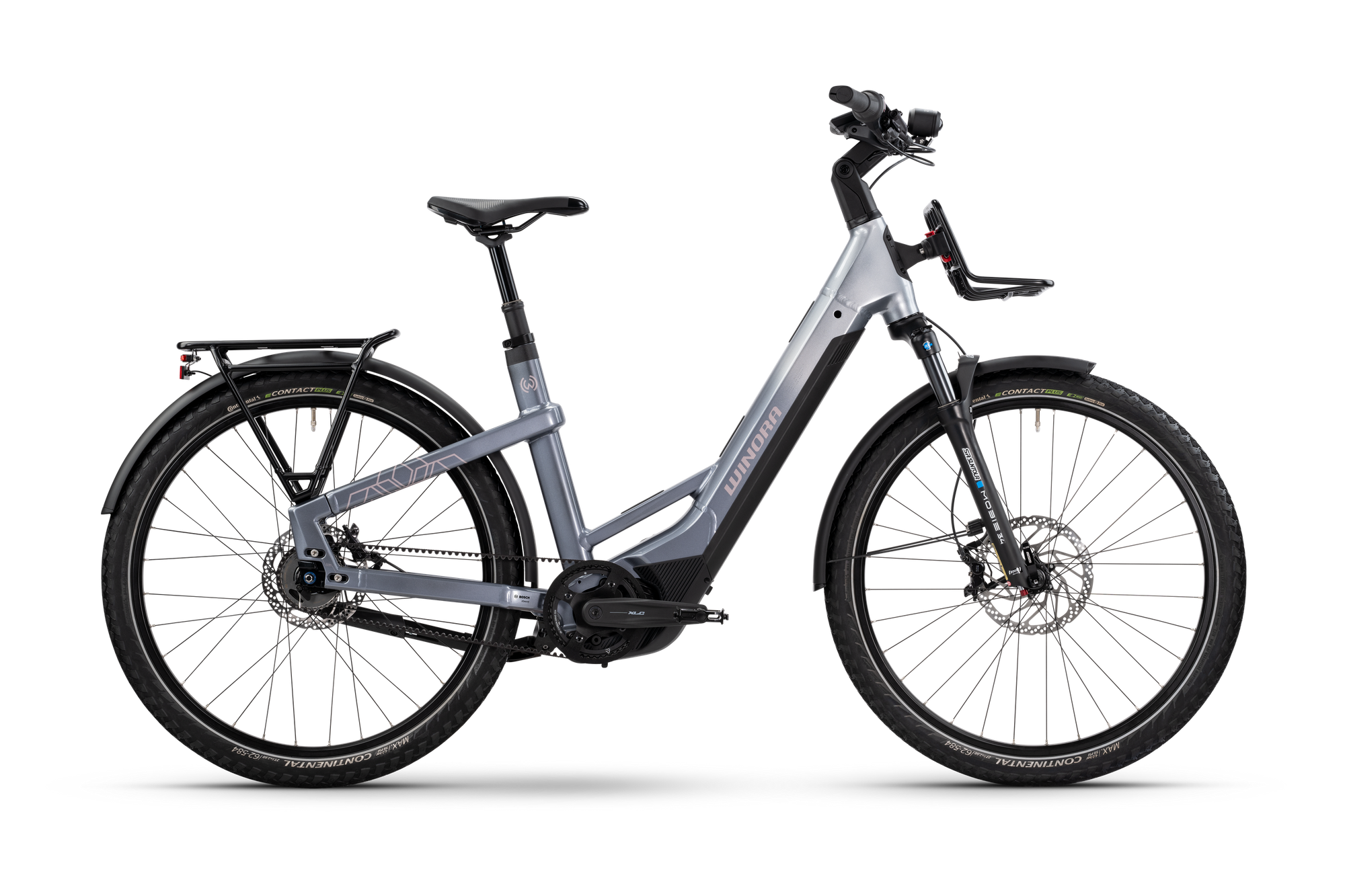 Winora Yakun R5 Pro bici elettrica trekking cinghia