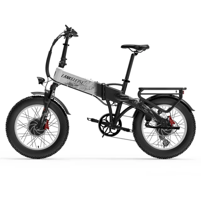 Lankeleisi X2000MAX bici elettrica fat bike 2x1000W arancione