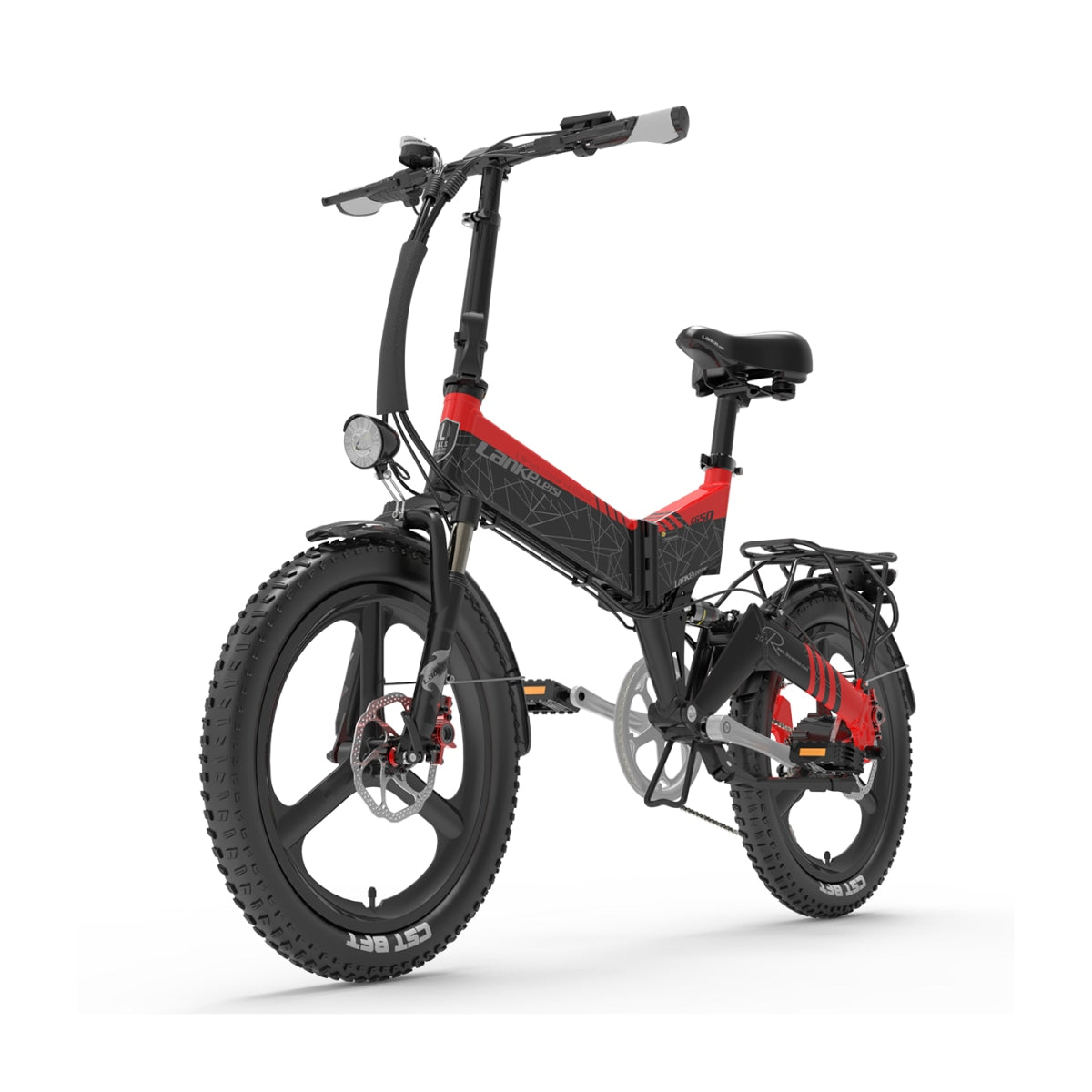 Lankeleisi G650 bici elettrica Red 250W fat bike telaio trekking