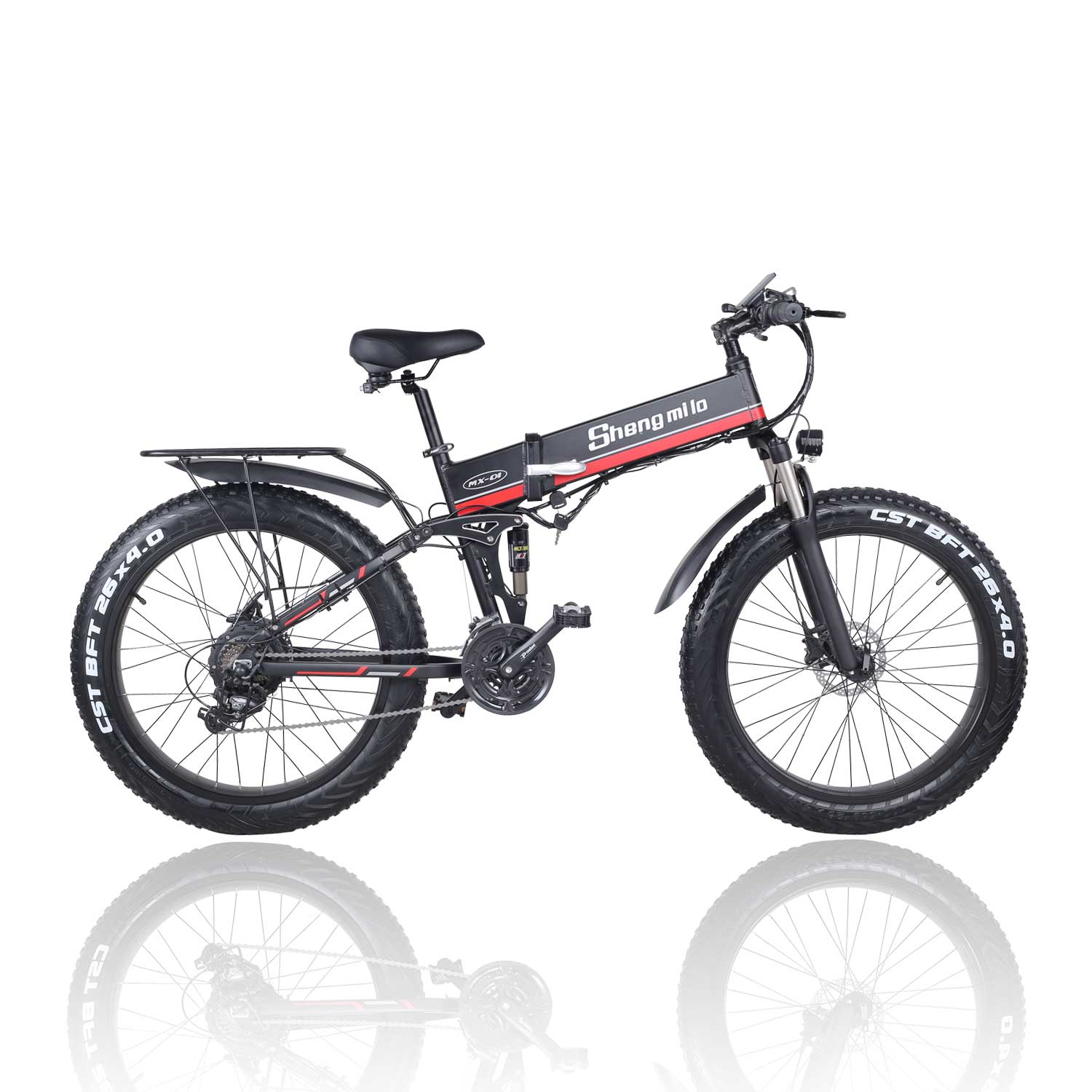 Shengmilo MX01 bici elettrica pieghevole nero rosso 48V