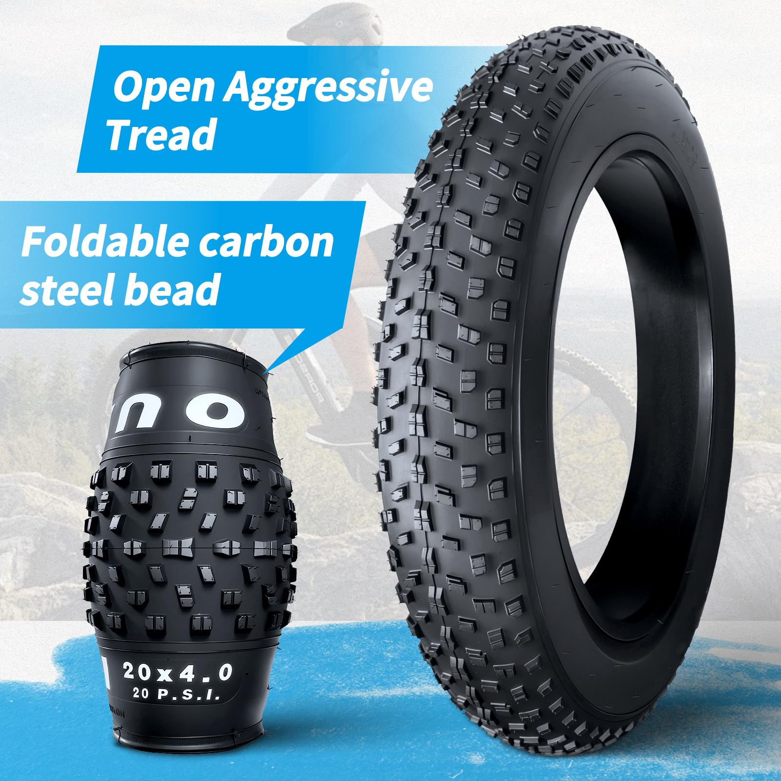 OUXI Camera d'Aria Fat Bike 20x4.0 E-Bike