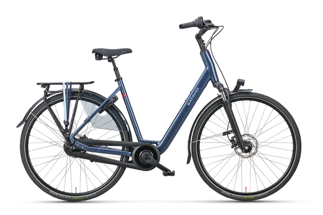 Batavus Senz Comfort bici elettrica blu telaio basso