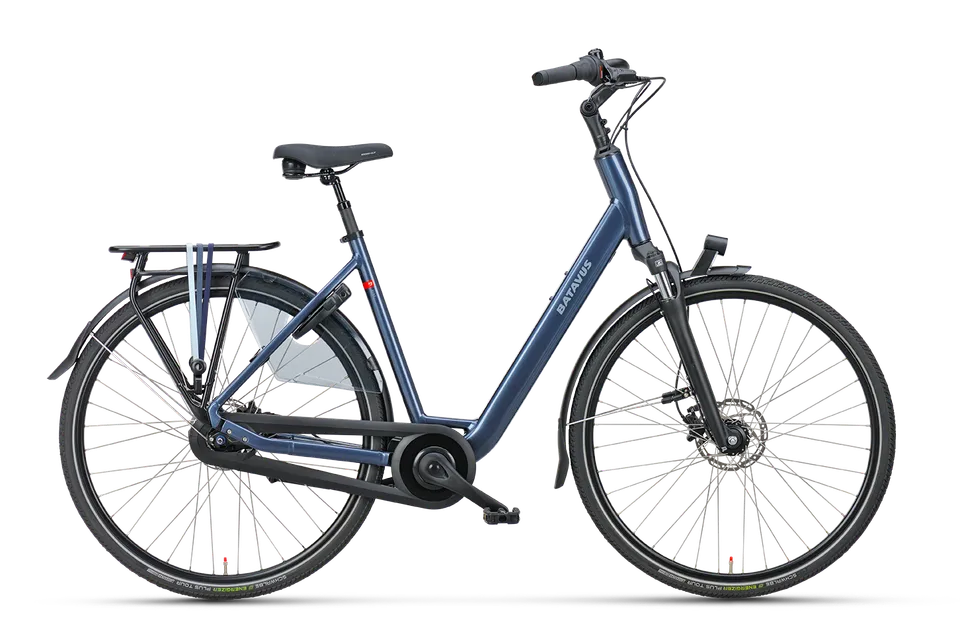 Batavus Senz Comfort bici elettrica blu telaio basso