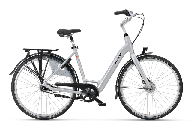 Batavus Finez Holiday Exclusive bici elettrica argento telaio basso