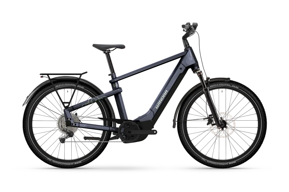 Winora Yakun X10E bici elettrica trekking viola night purple M