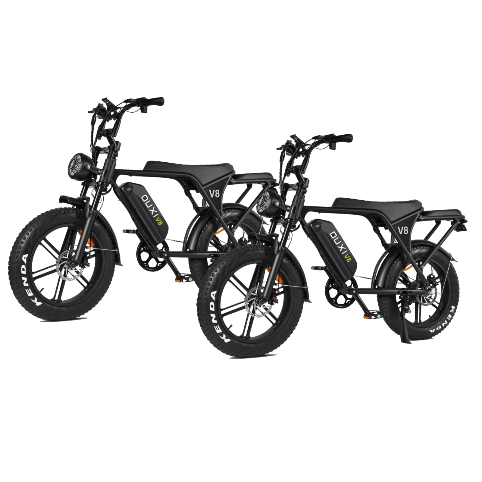 OUXI V8 X2 Bici Elettrica Retro Fat Nera