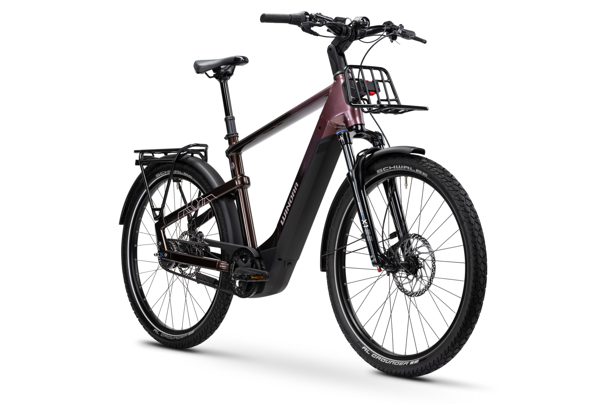 Winora Yakun R5 bici elettrica telaio alto rossa 600Wh