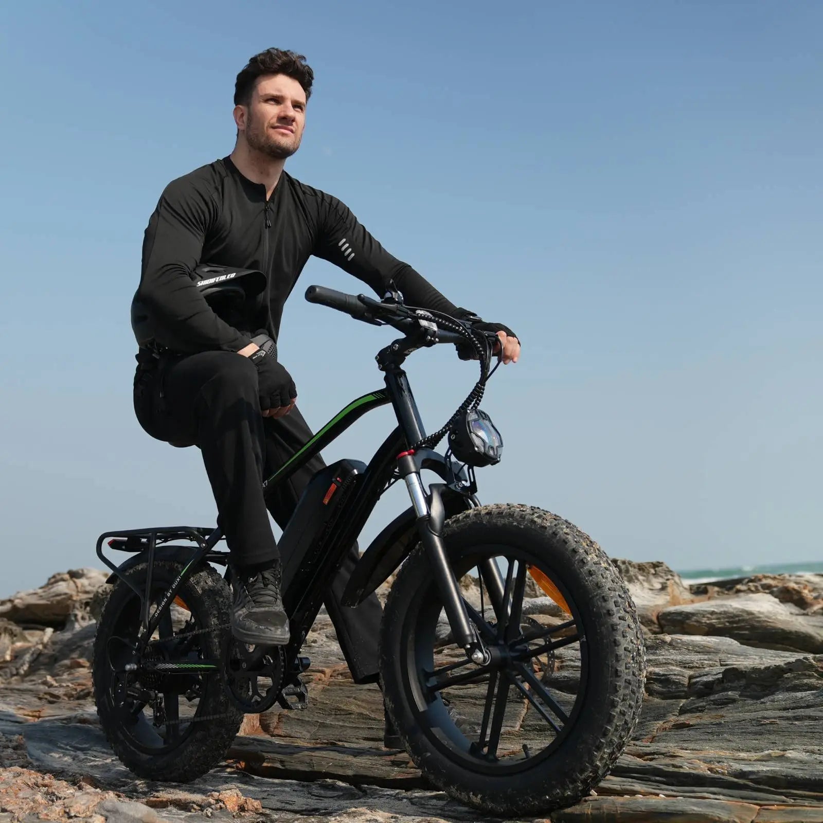 OUXI R7 Bici Elettrica Fat Bike 750W 48V 15Ah Nera