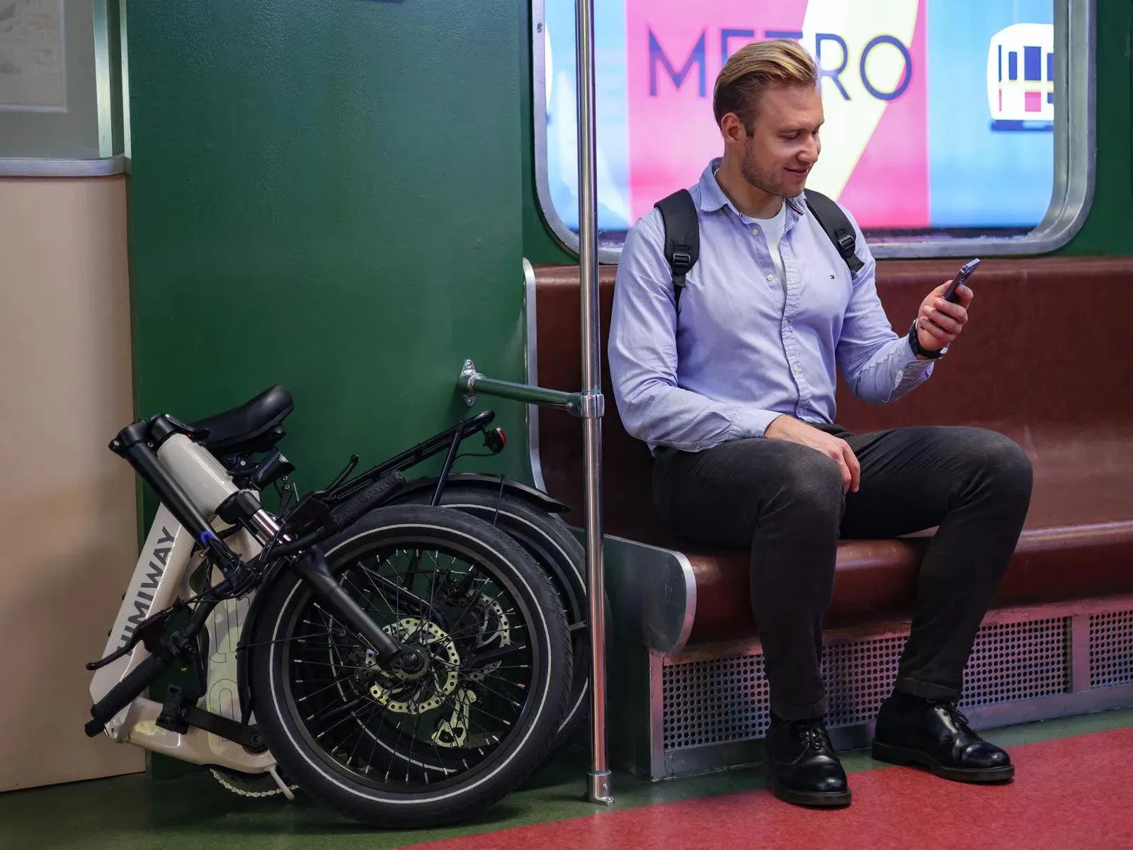 Himiway B3 Bici Elettrica Pieghevole Nera City 70 Miglia