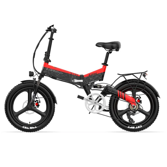 Lankeleisi G650 bici elettrica Red 250W fat bike telaio trekking