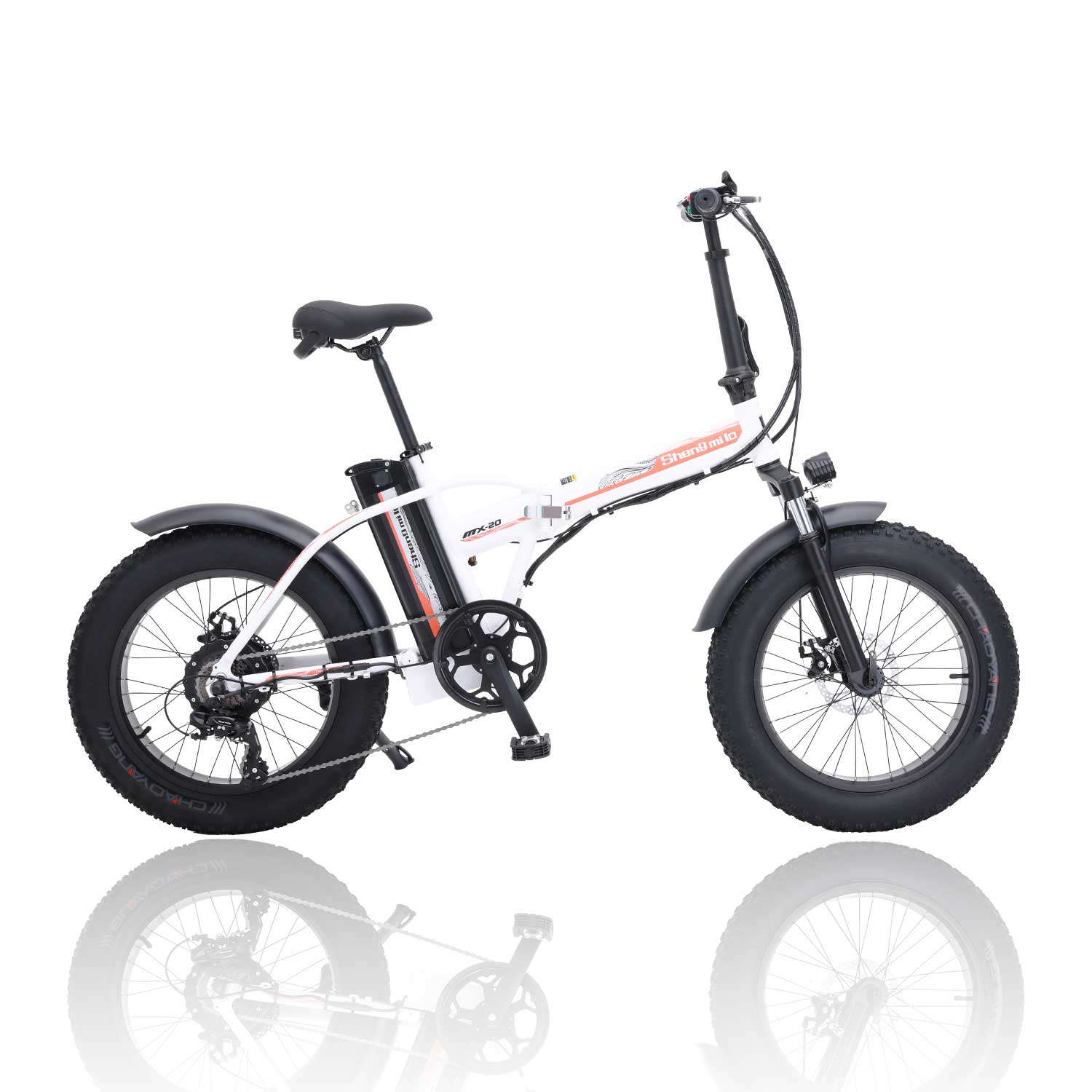 Shengmilo MX20 bici elettrica pieghevole bianca 20" fat