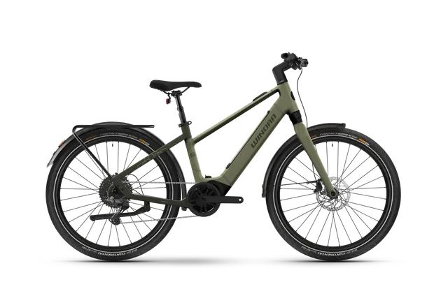 Winora iRide Pure X10 bici elettrica urban telaio alto verde