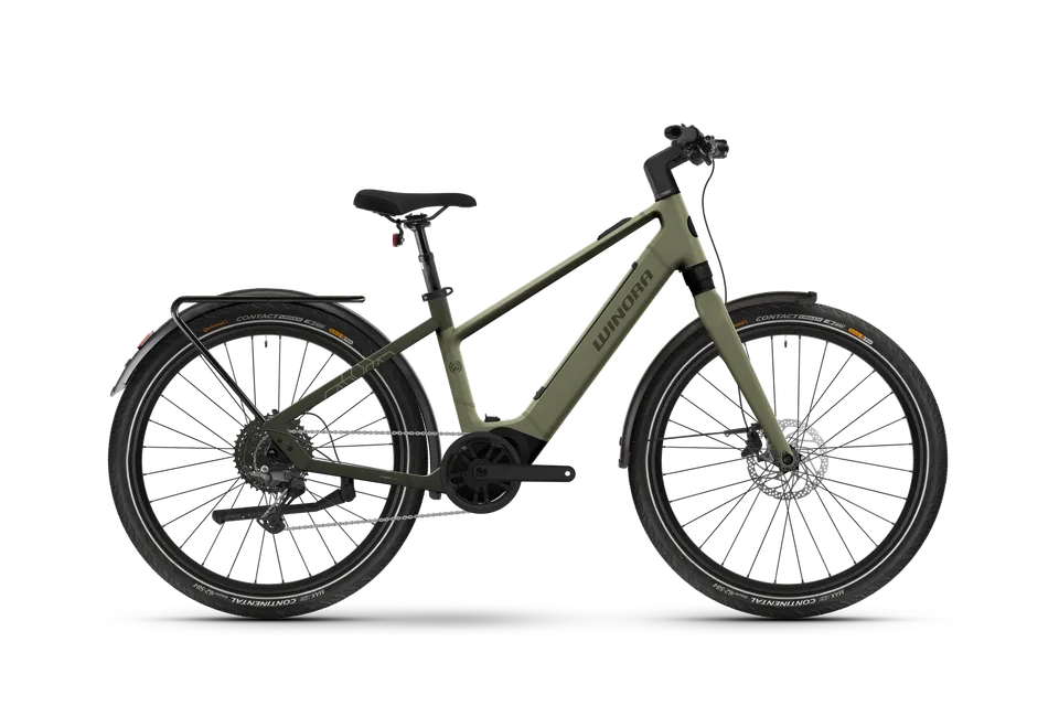 Winora iRide Pure X10 bici elettrica urban telaio alto verde