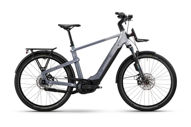 Winora Yakun R5 Pro ABS bici elettrica trekking telaio alto grigia