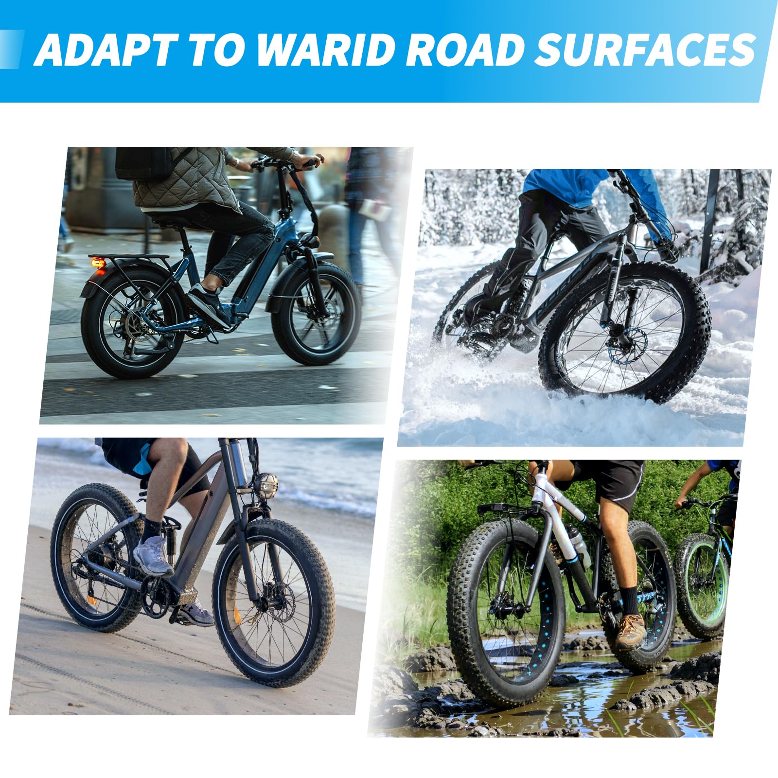 OUXI Camera d'Aria Fat Bike 20x4.0 E-Bike